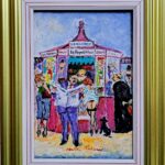 "Le notizie del mattino" olio su tavola