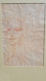 Sanguina volto di donna disegno su carta - immagine 5