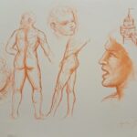 Sanguigna su cartoncino