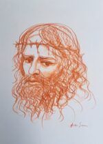 sanguigna su cartoncino