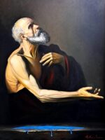 Contaminazione di Sant'Ambrogio olio su tela di Antonio Sciacca - immagine 9