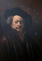 Autoritratto di Rembrandt contaminato olio su tela di Antonio Sciacca - immagine 9