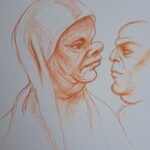 Sanguigna su cartoncino