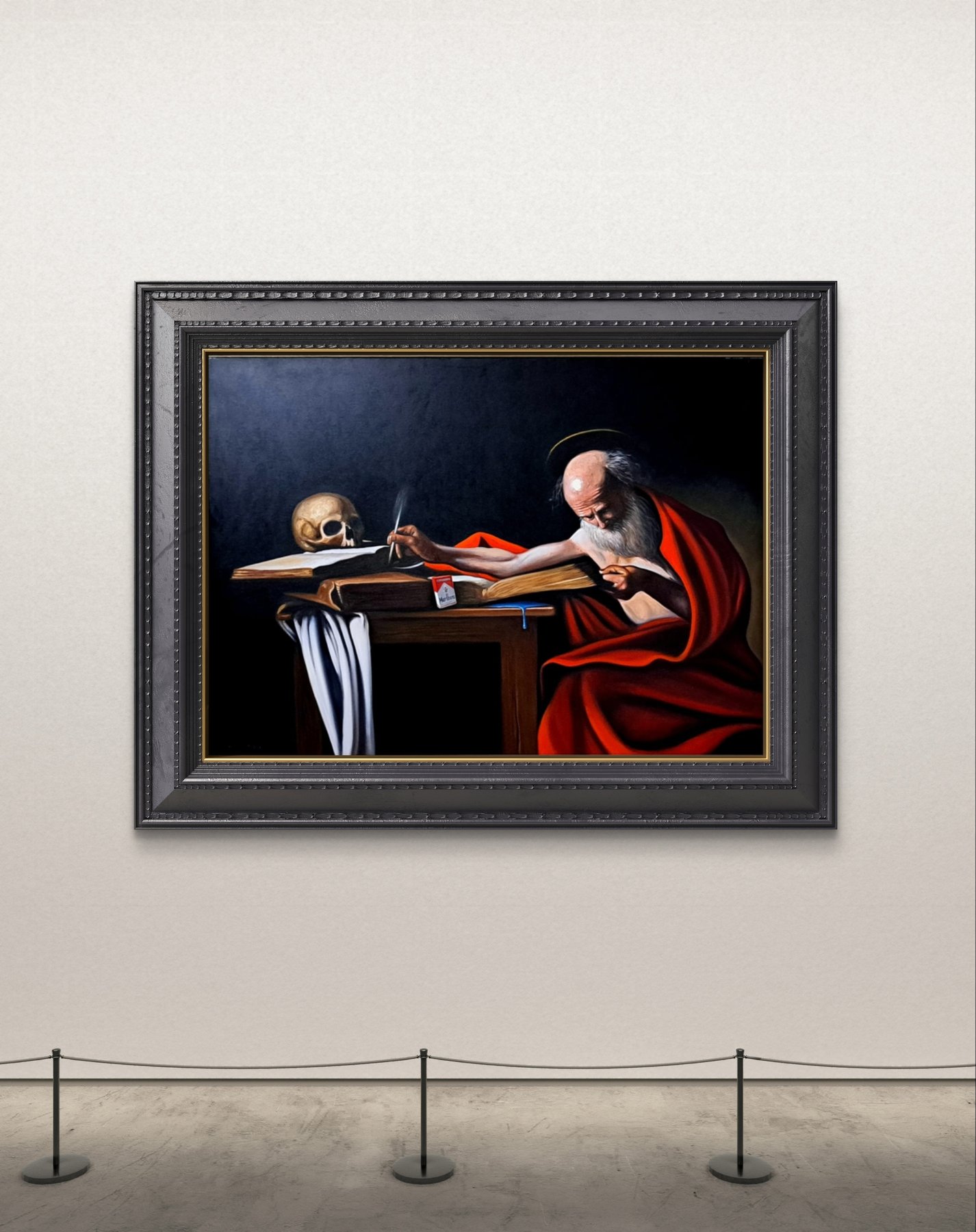 de79414d-6f8e-4b24-8ed5-f2d8e13f12b0 Caravaggio In Fumo Opera Metropolista olio su tela di Antonio Sciacca - immagine 1