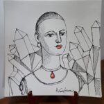 Piatto in Ceramica di Deruta Madonna Lignea quadrato 46 cm