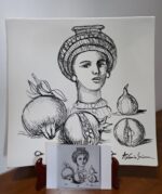 Piatto in Ceramica di Deruta Il Moro quadrato 46 cm - immagine 2