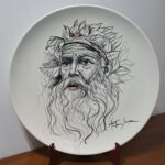 Piatto in Ceramica di Deruta Zeus 52 cm