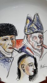 Piatto in Ceramica di Deruta Giacometti e Bacon 42 cm - immagine 3