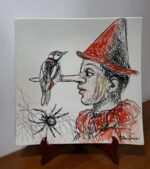 Piatto in Ceramica di Deruta Pinocchio quadrato 46 cm - immagine 11