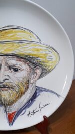 Piatto in Ceramica di Deruta Van Gogh Autoritratto 42 cm - immagine 3