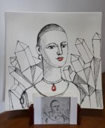 Piatto in Ceramica di Deruta Madonna Lignea quadrato 46 cm - immagine 4