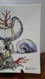 Piatto in Ceramica di Deruta Il Corallo quadrato 46 cm - immagine 7