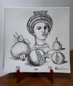 Piatto in Ceramica di Deruta Il Moro quadrato 46 cm - immagine 5