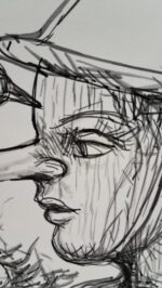 Piatto in Ceramica di Deruta Pinocchio quadrato 46 cm - immagine 2