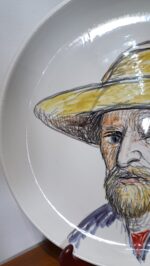 Piatto in Ceramica di Deruta Van Gogh Autoritratto 42 cm - immagine 7