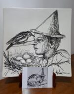 Piatto in Ceramica di Deruta Pinocchio quadrato 46 cm - immagine 7