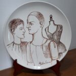 Piatto in Ceramica di Deruta Madonna Lignea 36 cm