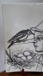 Piatto in Ceramica di Deruta Pinocchio quadrato 46 cm - immagine 8