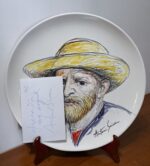 Piatto in Ceramica di Deruta Van Gogh Autoritratto 42 cm - immagine 9
