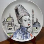 Piatto in Ceramica di Deruta Venezia 42 cm