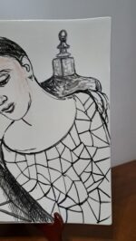 Piatto in Ceramica di Deruta Madonna Lignea quadrato 46 cm - immagine 9