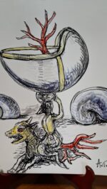 Piatto in Ceramica di Deruta Il Corallo quadrato 46 cm - immagine 10